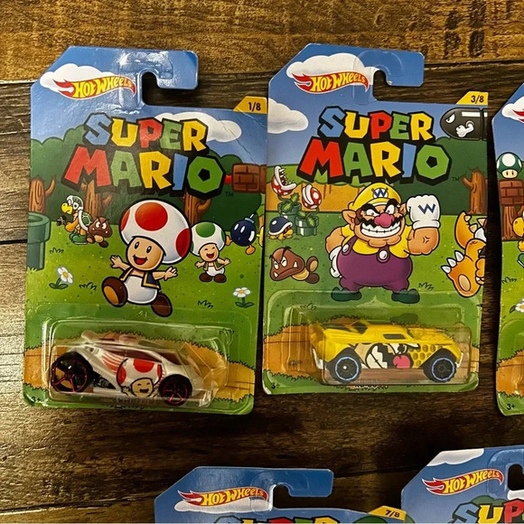 NWT New in Pkg Super‎ Mario Hot Wheels 2016 Set of 5 - Picture 2 of 5